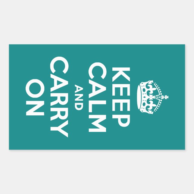 Sticker Rectangulaire Turquoise Calme et marche (Devant)