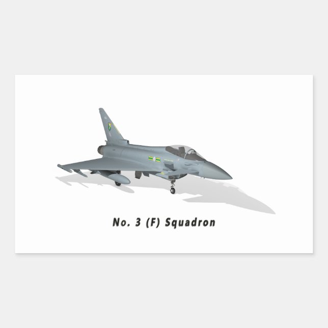 Sticker Rectangulaire Typhon de l'Eurofighter no 3 Sqn (Devant)