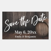Typographie Enregistrer la date Brown fût en bois
