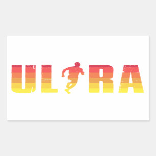 Sticker Rectangulaire Ultra en cours d'exécution