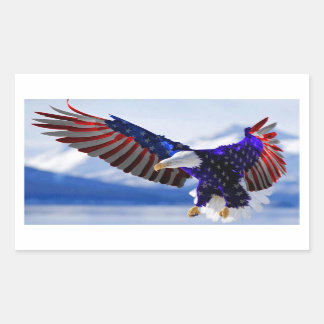 Sticker Rectangulaire Un aigle américain