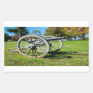 Sticker Rectangulaire Un canon sur le champ de bataille de Fredericksbur