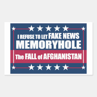 Sticker Rectangulaire Un faux souvenir de la chute de l'Afghanistan