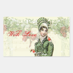 Sticker Rectangulaire Un Noel joyeux avec amour