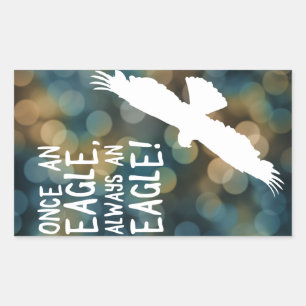 Sticker Rectangulaire une fois un aigle toujours un aigle