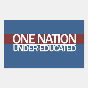 Sticker Rectangulaire Une nation sous éducation