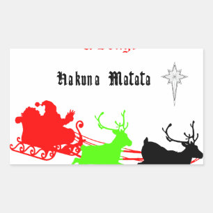 Sticker Rectangulaire Une nuit de chants et chants de Noël Hakunamatata