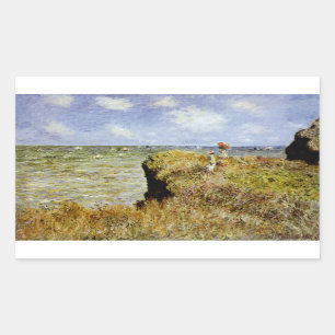 Sticker Rectangulaire Une promenade sur les falaises chez Pourville