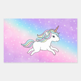 Sticker Rectangulaire Unicorn Party Collection!
