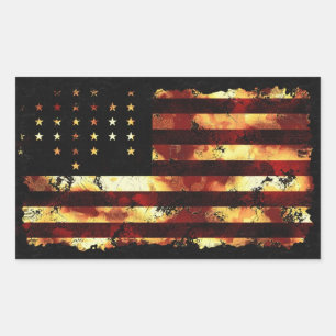 Sticker Rectangulaire Union Flag, Guerre civile, Stars and Stripes, USA