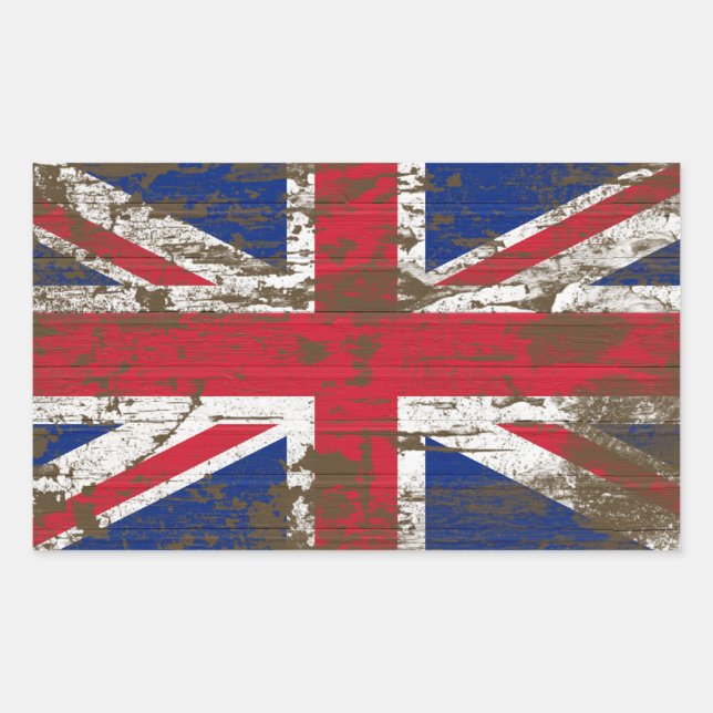 Sticker Rectangulaire Union Jack (Devant)