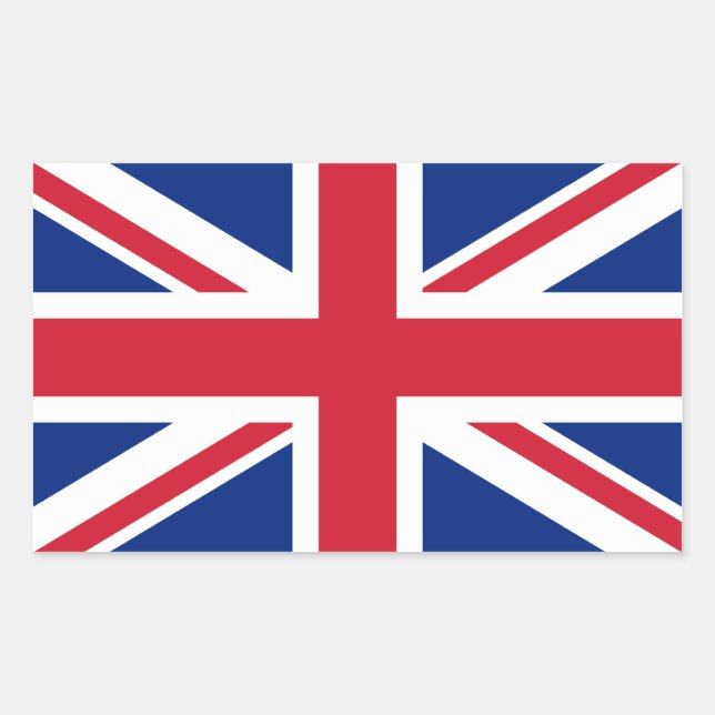 Sticker Rectangulaire Union Jack britannique (Devant)