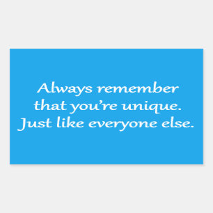 Sticker Rectangulaire Unique - Sarcastique Zen Phrase