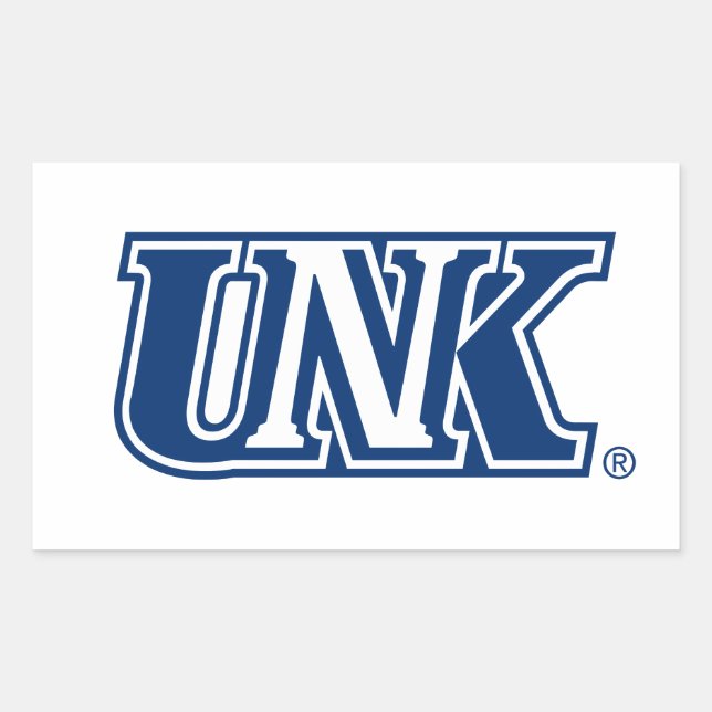 Sticker Rectangulaire UNK| Université du Nebraska à Kearney (Devant)