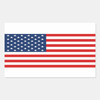 STICKER RECTANGULAIRE USA FLAG