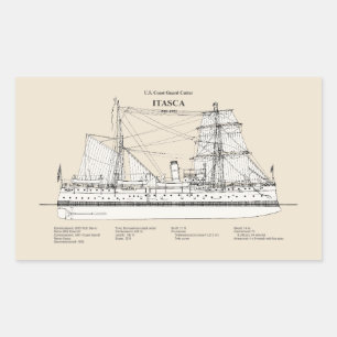 Sticker Rectangulaire USCG Cutter Itasca - SBD