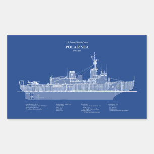 Sticker Rectangulaire USCG Cutter Polar Sea wagb-11 - ABD