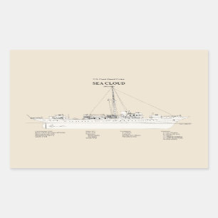 Sticker Rectangulaire USCG Cutter Sea Cloud wpg-284 - SBD
