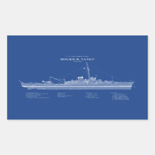Sticker Rectangulaire USCG Roger B. Taney whec-37 - ABD
