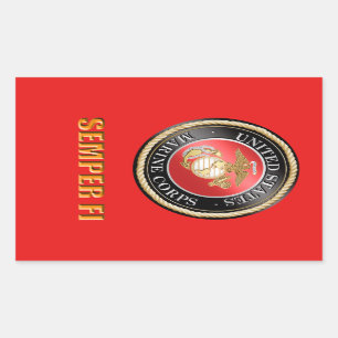 Sticker Rectangulaire USMC Semper Fi