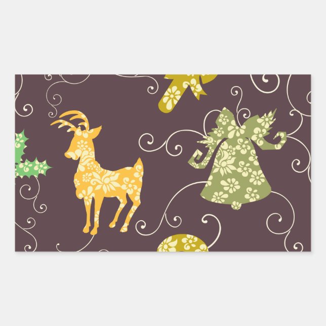 Sticker Rectangulaire vacances (Devant)