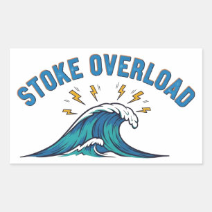 Sticker Rectangulaire Vague de surcharge de stoke