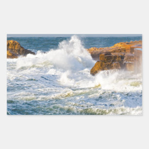 Sticker Rectangulaire Vagues de mer