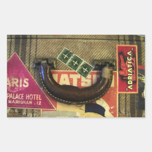 Sticker Rectangulaire Valise vintage