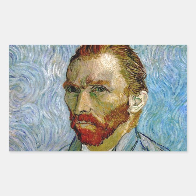 Sticker Rectangulaire Van Gogh Autoportrait (Devant)