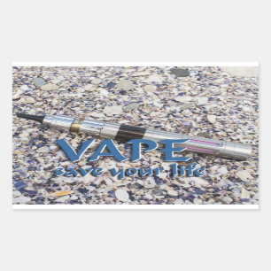 Sticker Rectangulaire Vape et sauve ta vie