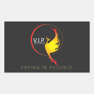 STICKER RECTANGULAIRE VAPING DANS L'AUTOCOLLANT DE PHOENIX