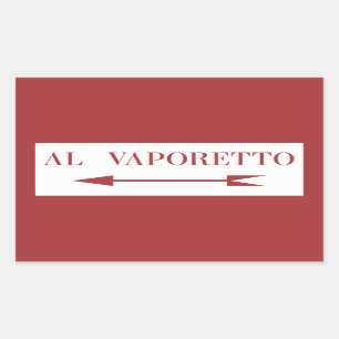 Sticker Rectangulaire Vaporetto, Panneau de la rue Venise, Italie