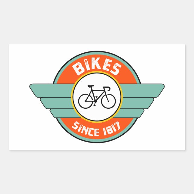 Sticker Rectangulaire Vélos, depuis 1817 (Devant)