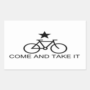 Sticker Rectangulaire Venez et prenez le vélo