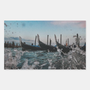 Sticker Rectangulaire Venise, Venise. Des gondoles. Italie