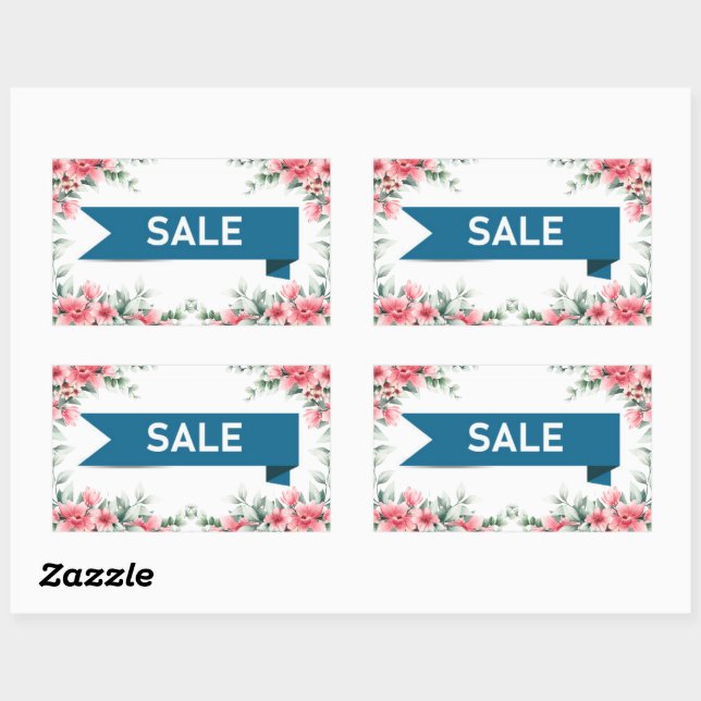 Sticker Rectangulaire Vente (Feuille)