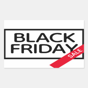 Sticker Rectangulaire Vente de vendredi noir moderne et minimaliste