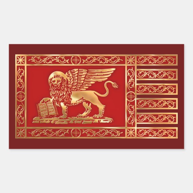 Sticker Rectangulaire Ventian Flag (Devant)