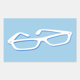Sticker Rectangulaire Verres nerd frais