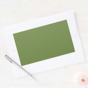 Sticker Rectangulaire Vert de thym uni de couleur solide