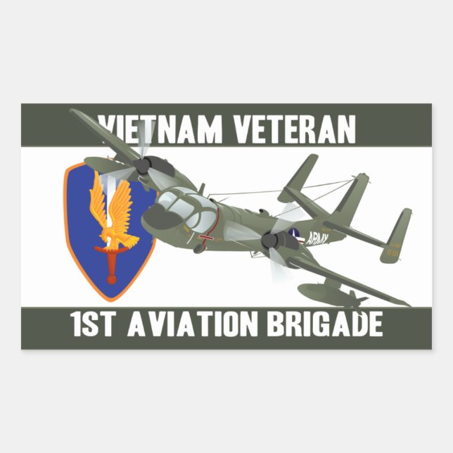 Sticker Rectangulaire Vétérinaire du Vietnam Mohawk (Devant)