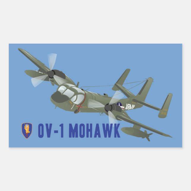 Sticker Rectangulaire Vétérinaire du Vietnam Mohawk (Devant)