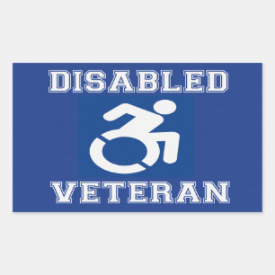 Sticker Rectangulaire Vétérinaire handicapé
