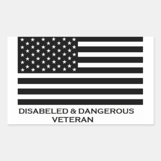 Sticker Rectangulaire Vétérinaire invalide et dangereux
