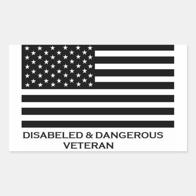 Sticker Rectangulaire Vétérinaire invalide et dangereux (Devant)