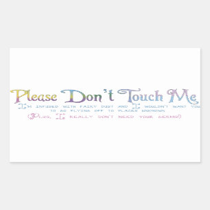 Sticker Rectangulaire Veuillez ne pas me toucher