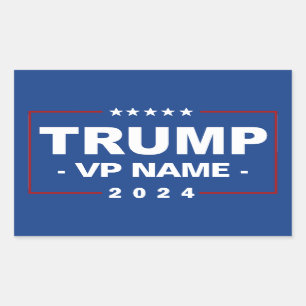 Sticker Rectangulaire Vice-président Trump 2024 sur mesure