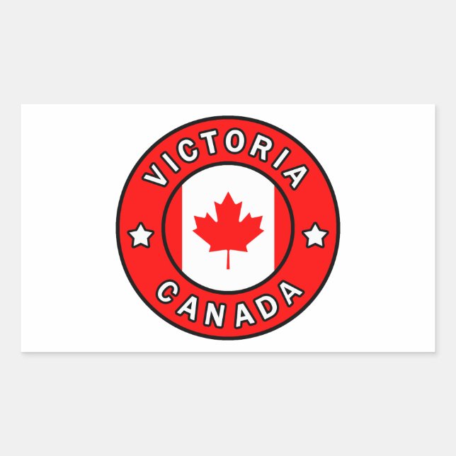 Sticker Rectangulaire Victoria Canada (Devant)