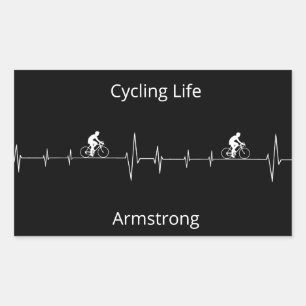 Sticker Rectangulaire Vie cyclable, Heartbeat personnalisable