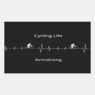 Sticker Rectangulaire Vie cyclable, Heartbeat personnalisable